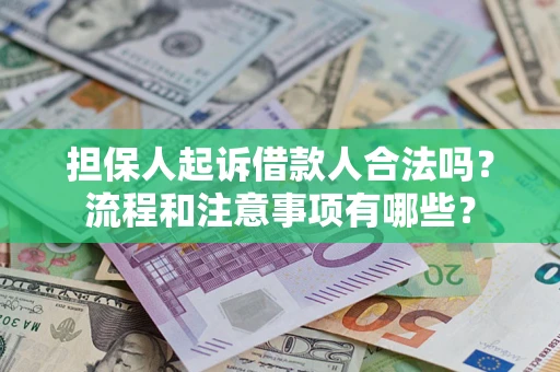 北京担保人起诉借款人合法吗？流程和注意事项有哪些？