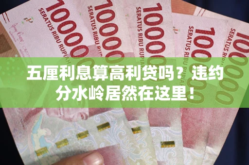 北京五厘利息算高利贷吗？违约分水岭居然在这里！